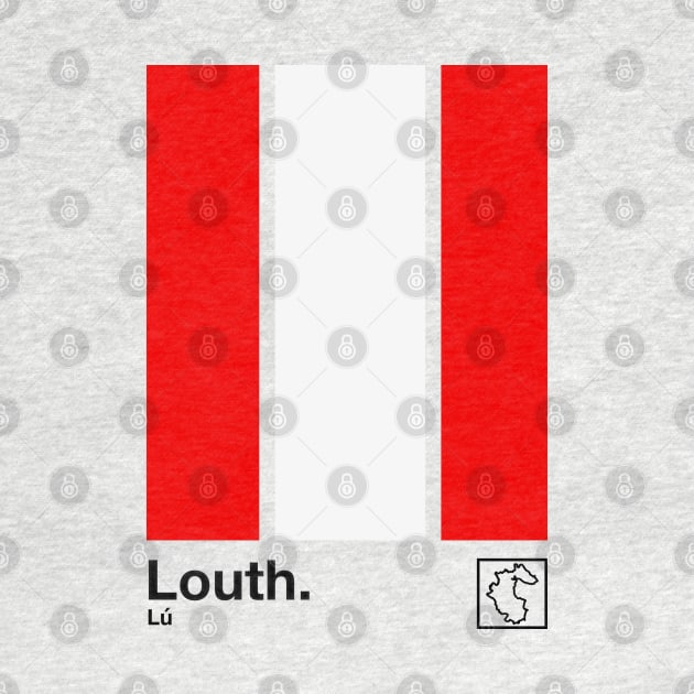 County Louth, Ireland - Retro Style Minimalist Poster Design by feck!